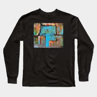 Rusty Window Original Art Print Painting Long Sleeve T-Shirt